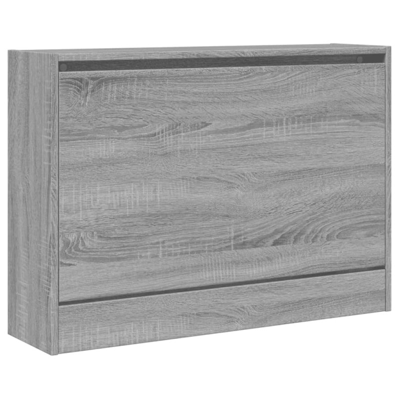 Produktbild för Skohylla grå sonoma 80x21x57 cm konstruerat trä