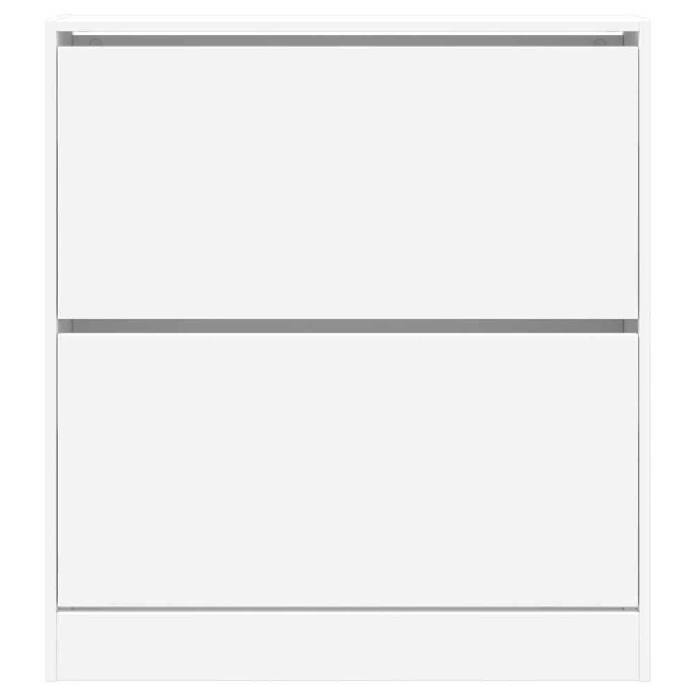 Produktbild för Skohylla vit 80x21x87,5 cm konstruerat trä