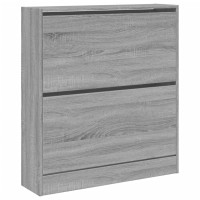 Produktbild för Skohylla grå sonoma 80x21x87,5 cm konstruerat trä
