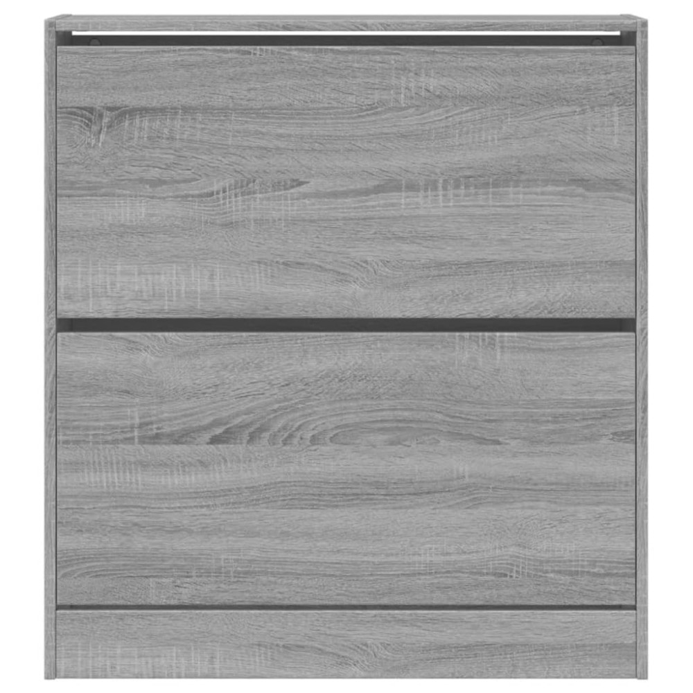 Produktbild för Skohylla grå sonoma 80x21x87,5 cm konstruerat trä