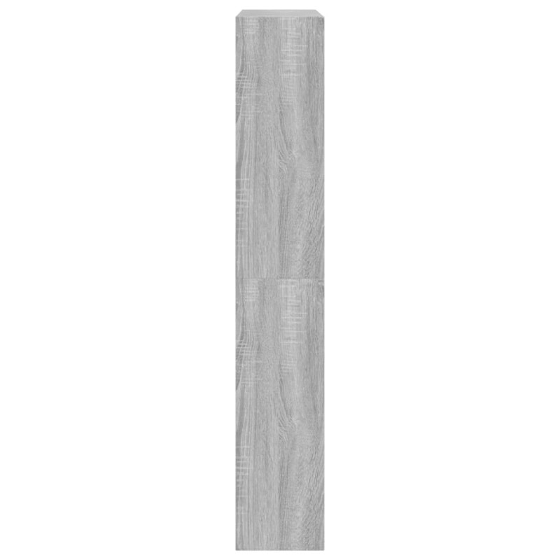 Produktbild för Skohylla grå sonoma 80x21x125,5 cm konstruerat trä