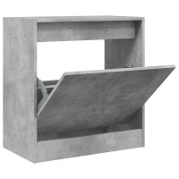 Miniatyr av produktbild för Skohylla betonggrå 60x34x63,5 cm konstruerat trä