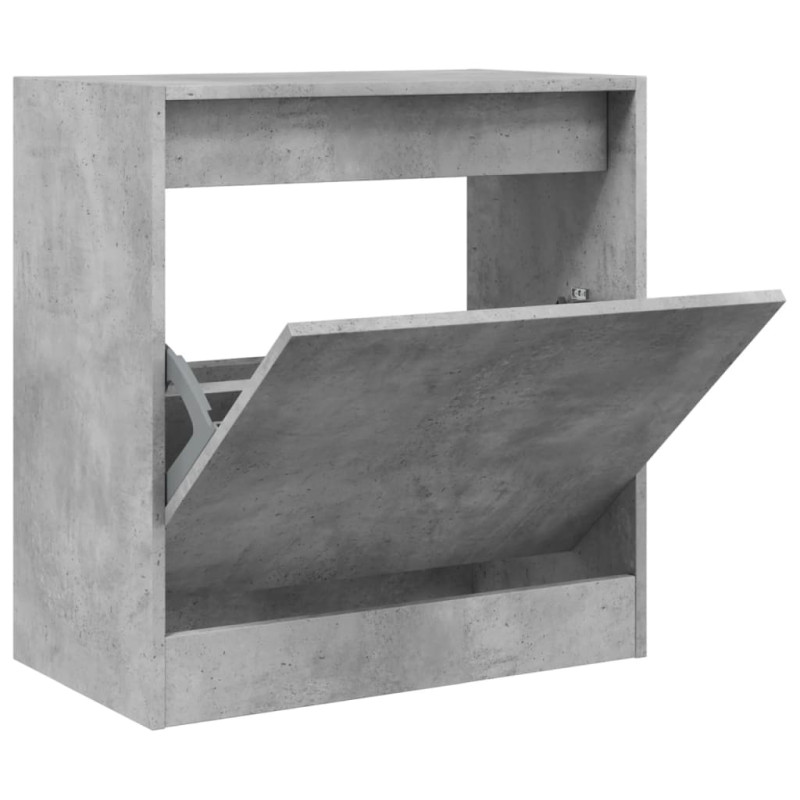 Produktbild för Skohylla betonggrå 60x34x63,5 cm konstruerat trä