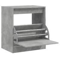 Produktbild för Skohylla betonggrå 60x42x69 cm konstruerat trä