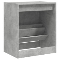 Produktbild för Skohylla betonggrå 60x42x69 cm konstruerat trä