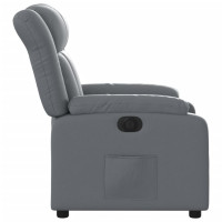 Produktbild för Elektrisk reclinerfåtölj grå konstläder