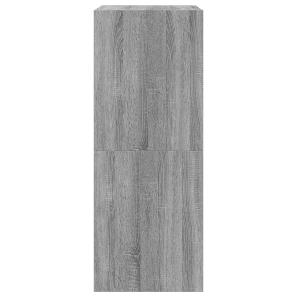 Produktbild för Skoskåp med 2 flip-lådor grå sonoma 60x42x108 cm