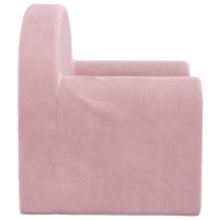 Miniatyr av produktbild för Barnsoffa rosa mjuk plysch