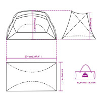 Produktbild för Strandtält azurblå 274x178x170/148 cm 185T polyester