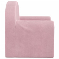 Miniatyr av produktbild för Bäddsoffa för barn rosa mjuk plysch