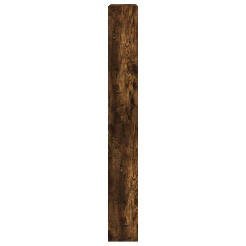 Produktbild för Skoskåp med 4 flip-lådor rökfärgad ek 80x21x163,5 cm