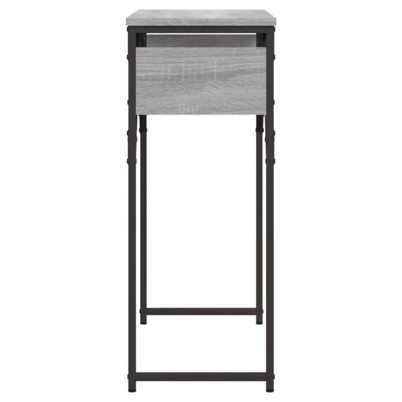 Produktbild för Avlastningsbord med hylla grå sonoma 75x30x75cm konstruerat trä