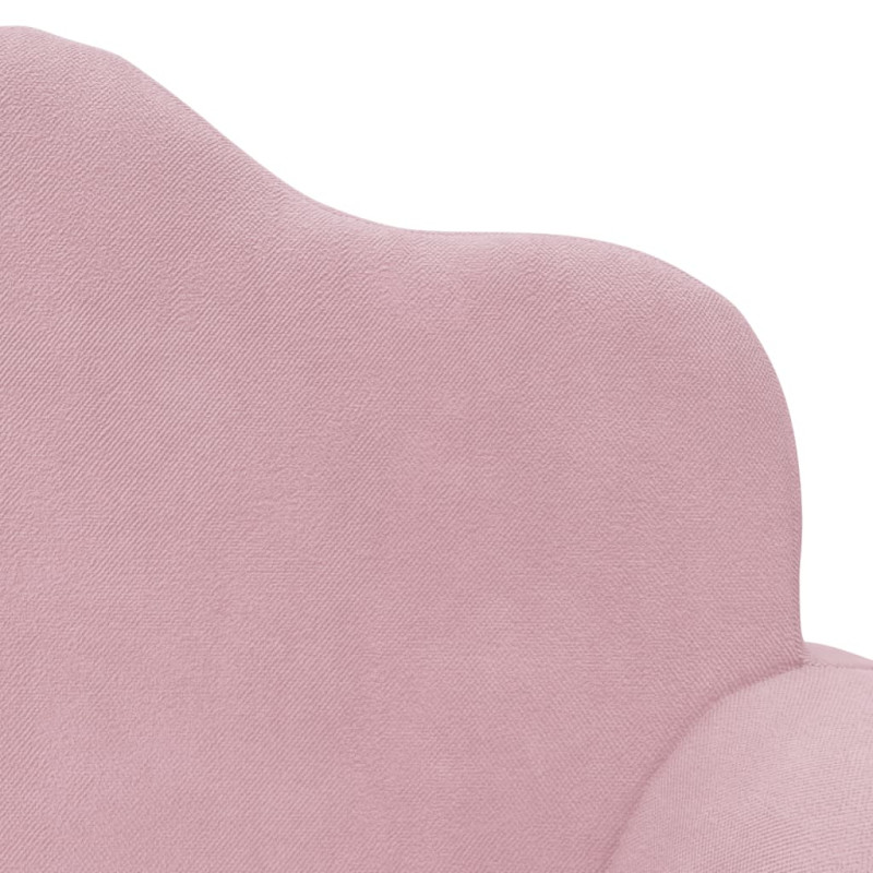 Produktbild för Barnsoffa 2-sits rosa mjuk plysch