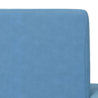 Miniatyr av produktbild för Bäddsoffa för barn 2-sits blå mjuk plysch