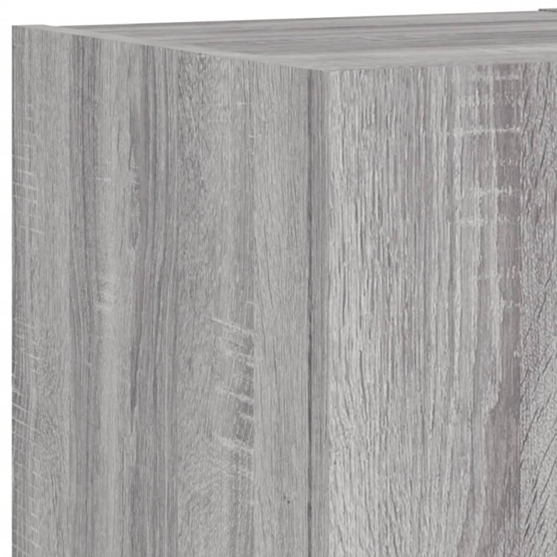 Produktbild för Tv-bänk 4 delar LED grå sonoma konstruerat trä