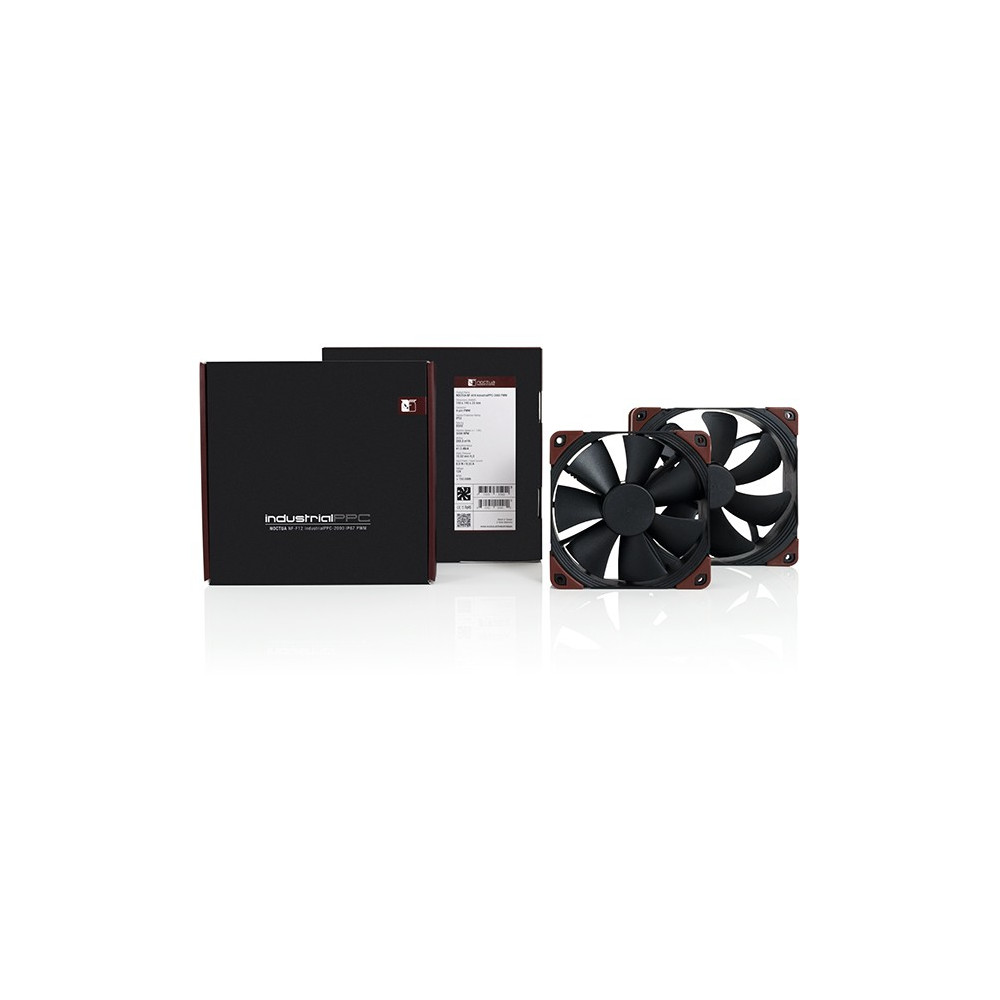 Produktbild för Noctua NF-F12 industrialPPC-3000 PWM Datorväska Fan 12 cm Svart, Brun