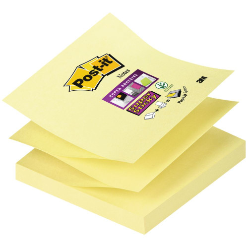 Post-it 3M Z-Notes självhäftande anteckningsblock Torg Gul 90 ark