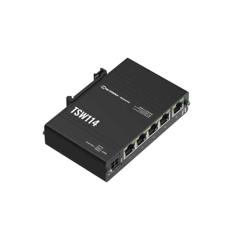 Produktbild för Teltonika TSW114000000 nätverksswitchar Ohanterad Gigabit Ethernet (10/100/1000) Svart