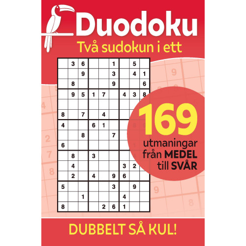 Tukan Förlag Duodoku : två sudokun i ett - 169 utmaningar från medel till supersvår (häftad)