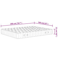 Produktbild för Pocketresårmadrass medium fast 160x200 cm