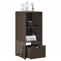 Produktbild för Trädgårdsskåp brun 50x55x115 cm konstrotting