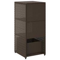 Produktbild för Trädgårdsskåp brun 50x55x115 cm konstrotting