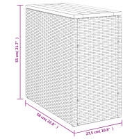 Produktbild för Trädgårdsbord med träskiva svart 58x27,5x55 cm konstrotting