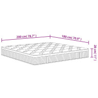 Produktbild för Pocketresårmadrass medium 180x200 cm