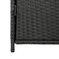 Produktbild för Trädgårdsskåp svart 83x45x76 cm konstrotting