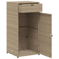 Produktbild för Trädgårdsskåp beige 55x55x111 cm konstrotting