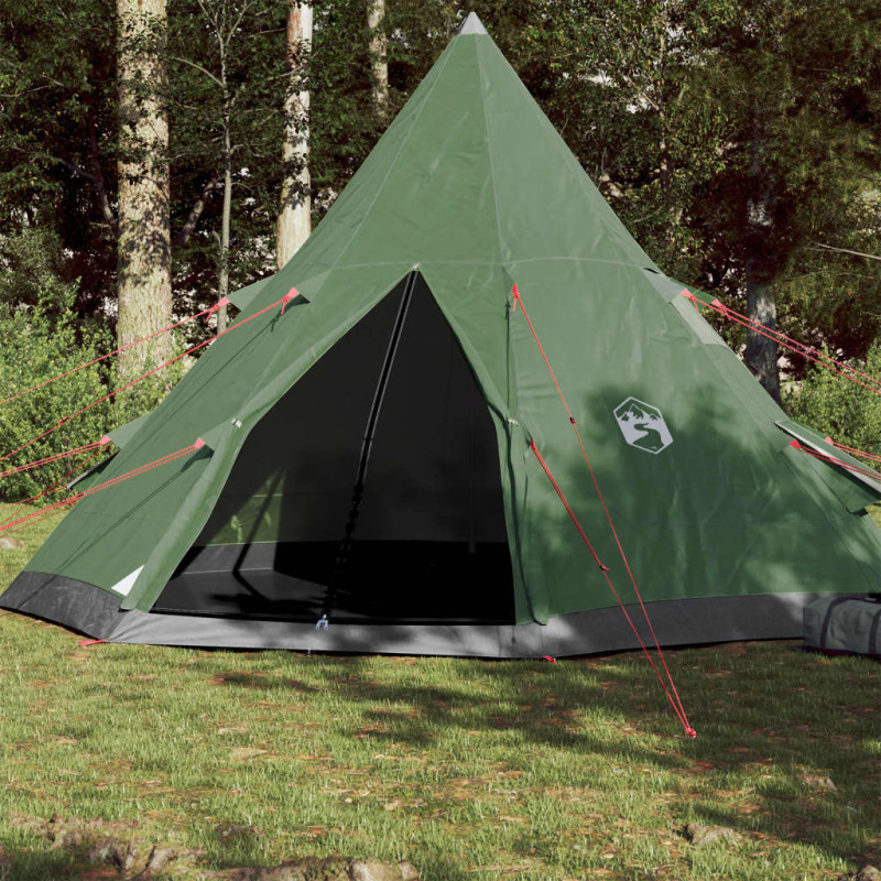 Produktbild för Campingtält 4 personer grön vattentätt