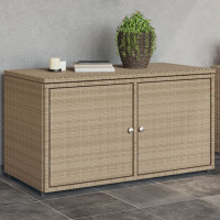 Produktbild för Trädgårdsskåp beige 110x55x60,5 cm konstrotting