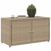 Produktbild för Trädgårdsskåp beige 110x55x60,5 cm konstrotting