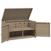 Produktbild för Trädgårdsskåp beige 110x55x60,5 cm konstrotting