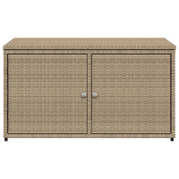 Produktbild för Trädgårdsskåp beige 110x55x60,5 cm konstrotting