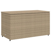 Produktbild för Trädgårdsskåp beige 110x55x60,5 cm konstrotting