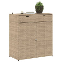 Produktbild för Trädgårdsskåp beige 105x55x113 cm konstrotting