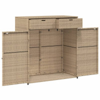 Produktbild för Trädgårdsskåp beige 105x55x113 cm konstrotting