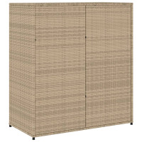 Produktbild för Trädgårdsskåp beige 105x55x113 cm konstrotting