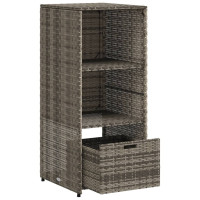 Produktbild för Trädgårdsskåp grå 50x55x115 cm konstrotting