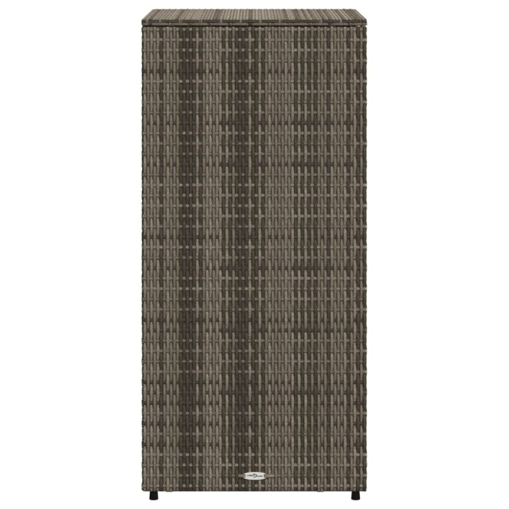 Produktbild för Trädgårdsskåp grå 50x55x115 cm konstrotting