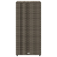Produktbild för Trädgårdsskåp grå 50x55x115 cm konstrotting