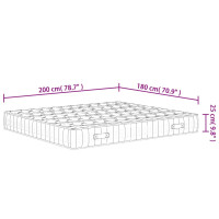 Produktbild för Pocketresårmadrass medium fast 180x200 cm