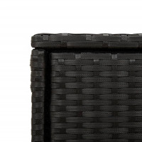 Produktbild för Trädgårdsskåp svart 105x55x113 cm konstrotting