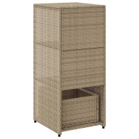 Produktbild för Trädgårdsskåp beige 50x55x115 cm konstrotting