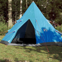 Miniatyr av produktbild för Campingtält 4 personer blå vattentätt