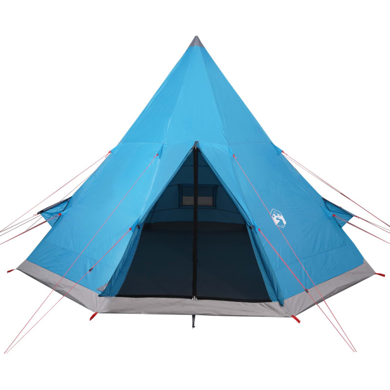 Produktbild för Campingtält 4 personer blå vattentätt