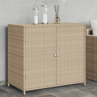 Produktbild för Trädgårdsskåp beige 83x45x76 cm konstrotting