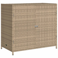 Produktbild för Trädgårdsskåp beige 83x45x76 cm konstrotting