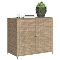 Produktbild för Trädgårdsskåp beige 83x45x76 cm konstrotting